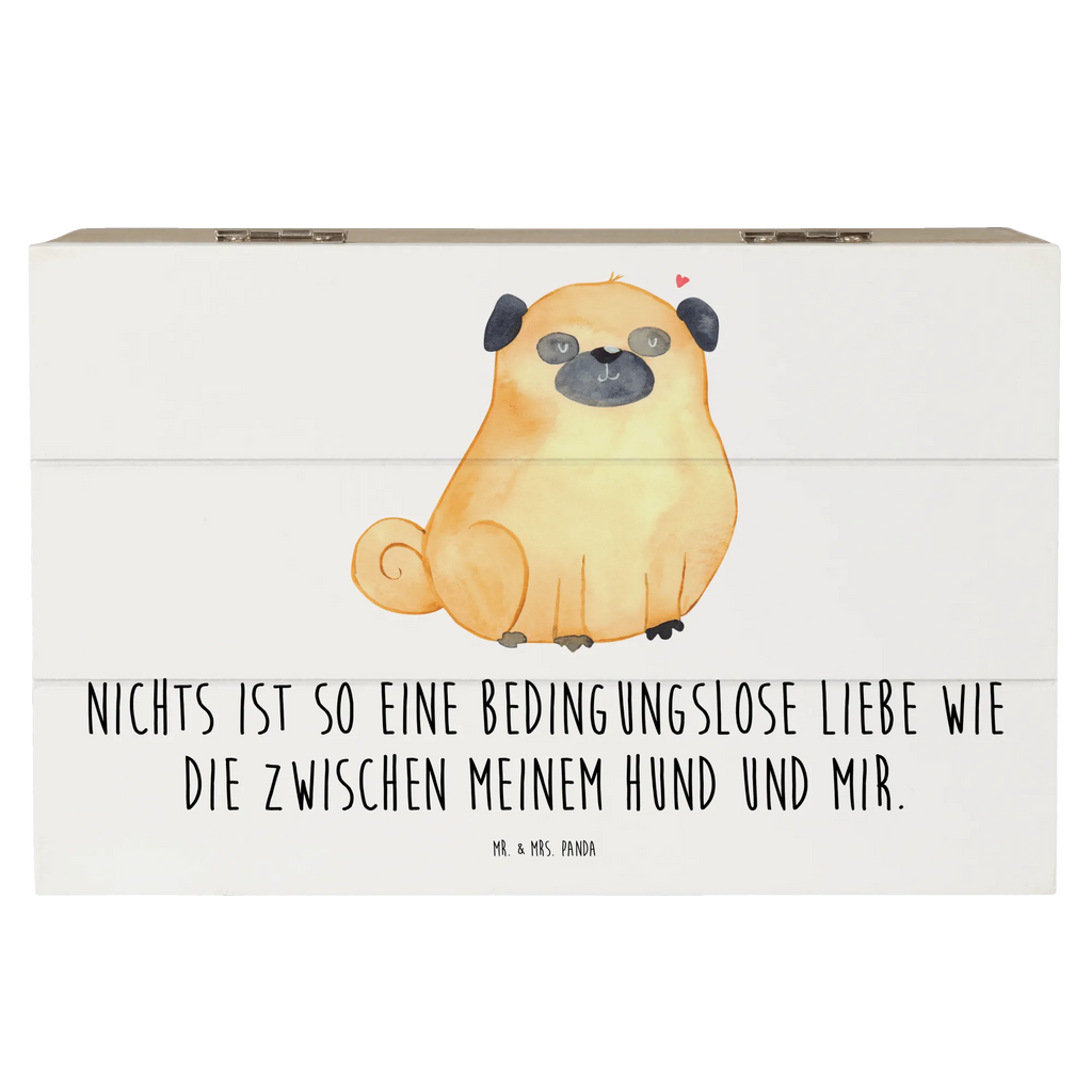 Holzkiste Mops Holzkiste, Kiste, Schatzkiste, Truhe, Schatulle, XXL, Erinnerungsbox, Erinnerungskiste, Dekokiste, Aufbewahrungsbox, Geschenkbox, Geschenkdose, Hund, Hundemotiv, Haustier, Hunderasse, Tierliebhaber, Hundebesitzer, Sprüche, Mops, Liebe, Hundeliebe