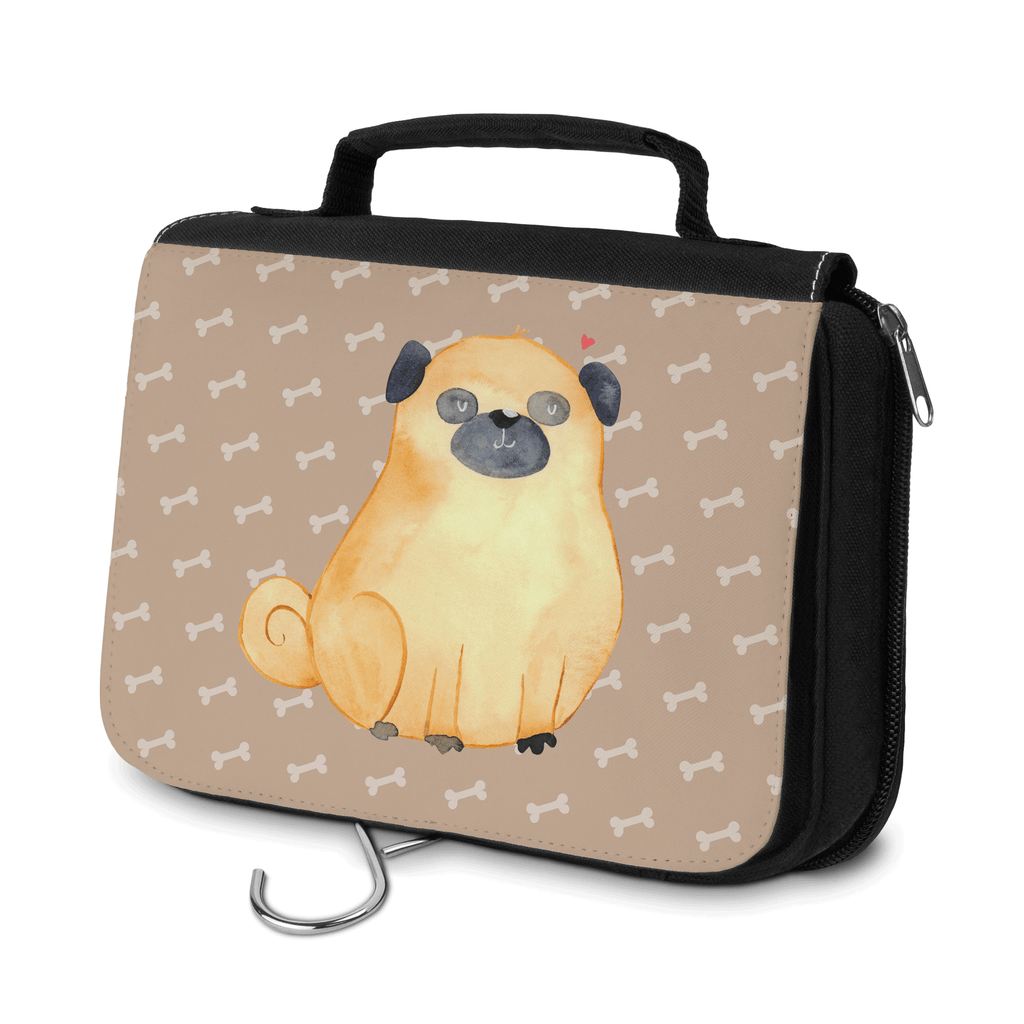 Kulturbeutel Mops Kulturbeutel, Zum Aufhängen, Waschtasche, Kosmetiktasche, Damen, Herren, Aufbewahrungstasche, Schminktasche, Kosmetikbeutel, Organizer, Kulturtasche, Schminkutensil, Hund, Hundemotiv, Haustier, Hunderasse, Tierliebhaber, Hundebesitzer, Sprüche, Mops, Liebe, Hundeliebe