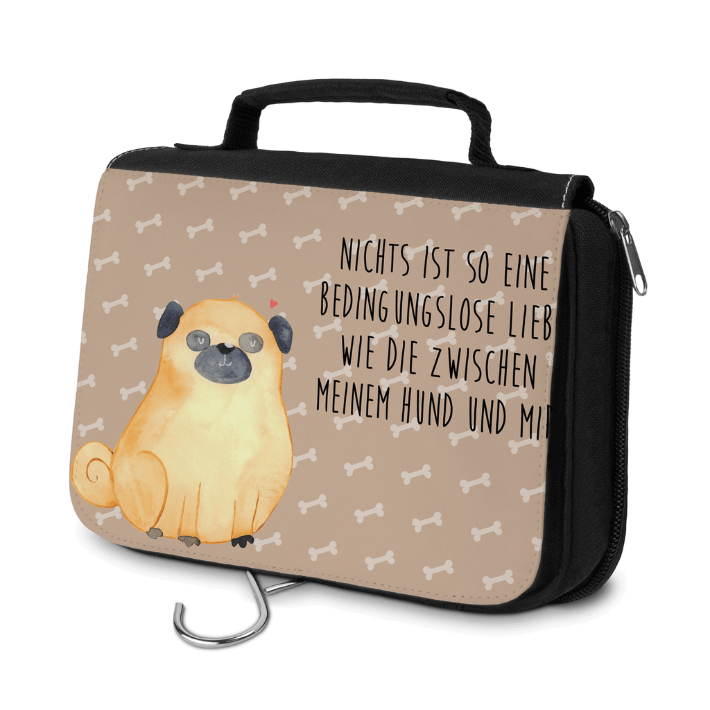 Kulturbeutel Mops Kulturbeutel, Zum Aufhängen, Waschtasche, Kosmetiktasche, Damen, Herren, Aufbewahrungstasche, Schminktasche, Kosmetikbeutel, Organizer, Kulturtasche, Schminkutensil, Hund, Hundemotiv, Haustier, Hunderasse, Tierliebhaber, Hundebesitzer, Sprüche, Mops, Liebe, Hundeliebe