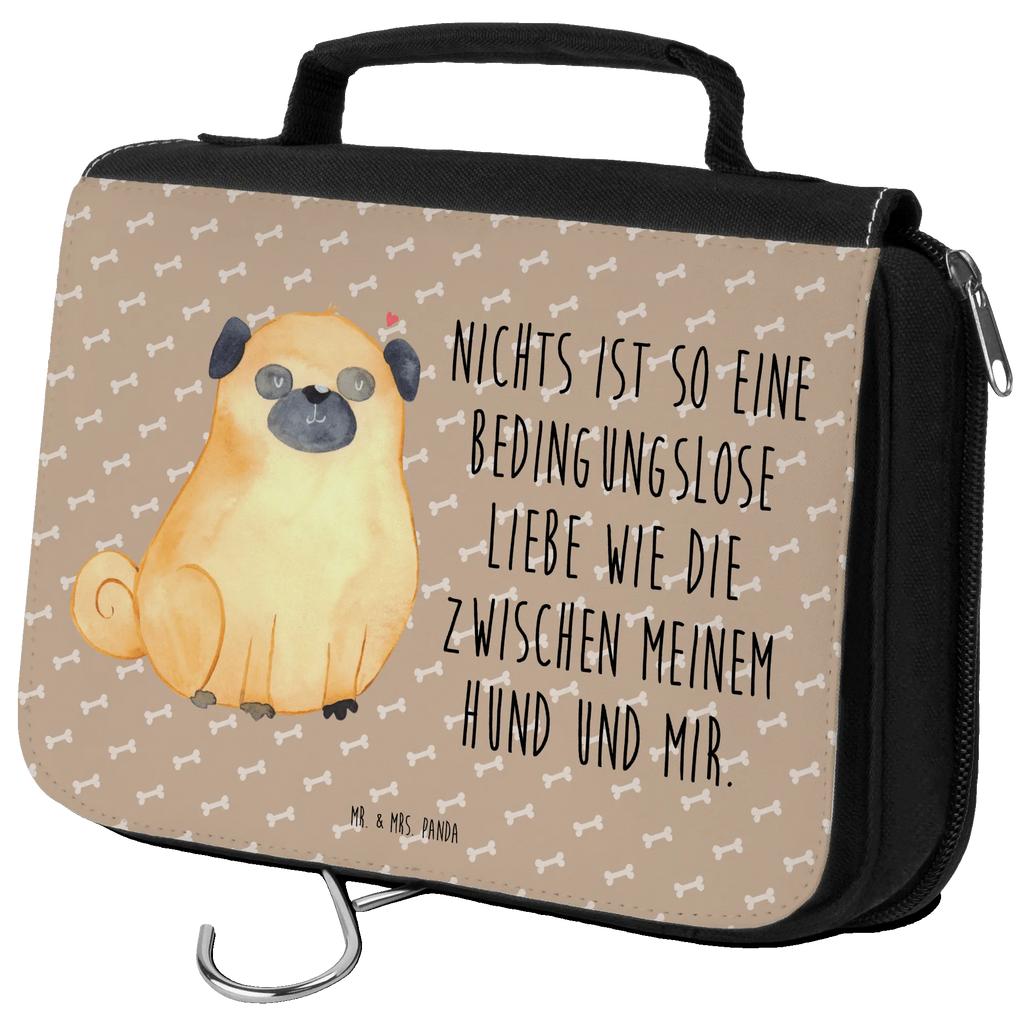 Kulturbeutel Mops Kulturbeutel, Zum Aufhängen, Waschtasche, Kosmetiktasche, Damen, Herren, Aufbewahrungstasche, Schminktasche, Kosmetikbeutel, Organizer, Kulturtasche, Schminkutensil, Hund, Hundemotiv, Haustier, Hunderasse, Tierliebhaber, Hundebesitzer, Sprüche, Mops, Liebe, Hundeliebe