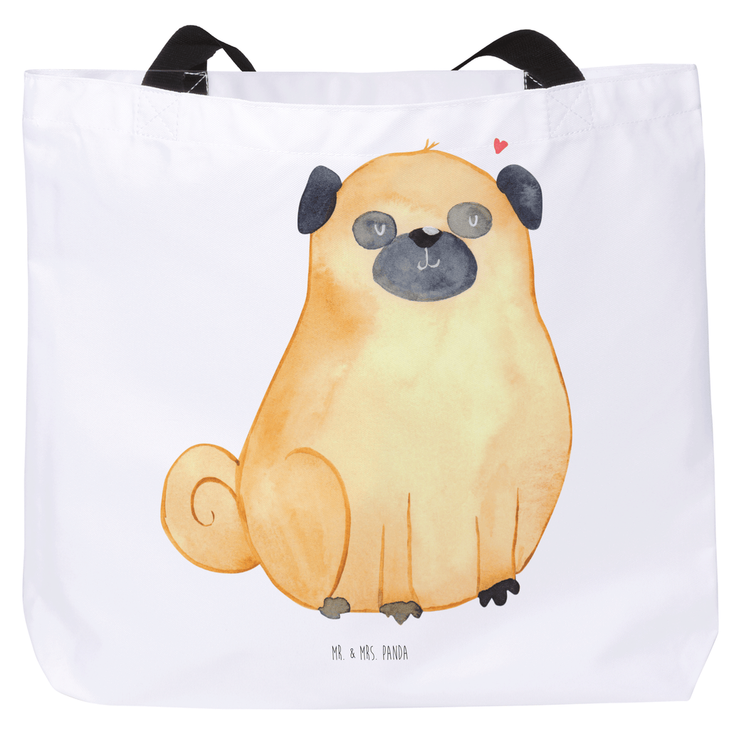 Shopper Mops Beutel, Einkaufstasche, Tasche, Strandtasche, Einkaufsbeutel, Shopper, Schultasche, Freizeittasche, Tragebeutel, Schulbeutel, Alltagstasche, Hund, Hundemotiv, Haustier, Hunderasse, Tierliebhaber, Hundebesitzer, Sprüche, Mops, Liebe, Hundeliebe