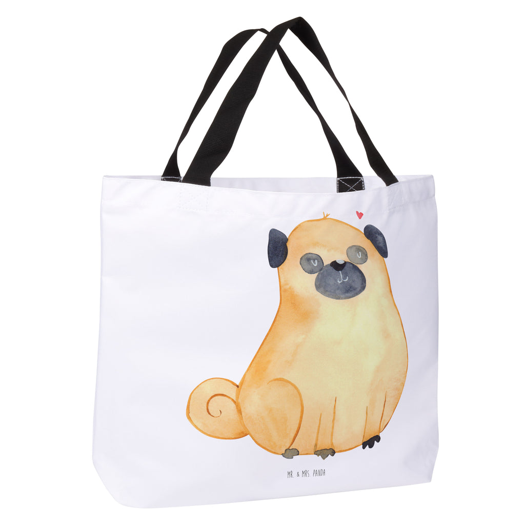 Shopper Mops Beutel, Einkaufstasche, Tasche, Strandtasche, Einkaufsbeutel, Shopper, Schultasche, Freizeittasche, Tragebeutel, Schulbeutel, Alltagstasche, Hund, Hundemotiv, Haustier, Hunderasse, Tierliebhaber, Hundebesitzer, Sprüche, Mops, Liebe, Hundeliebe