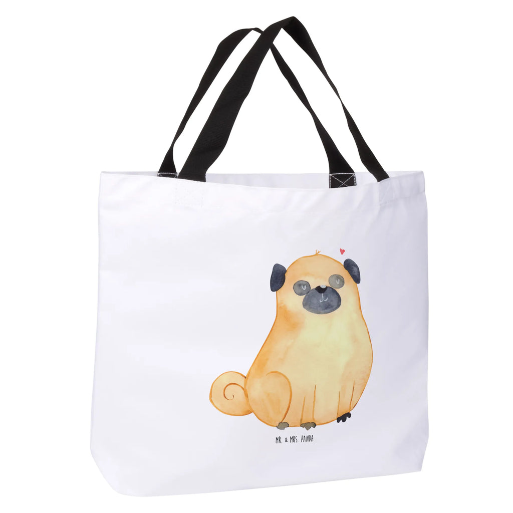 Shopper Mops Beutel, Einkaufstasche, Tasche, Strandtasche, Einkaufsbeutel, Shopper, Schultasche, Freizeittasche, Tragebeutel, Schulbeutel, Alltagstasche, Hund, Hundemotiv, Haustier, Hunderasse, Tierliebhaber, Hundebesitzer, Sprüche, Mops, Liebe, Hundeliebe