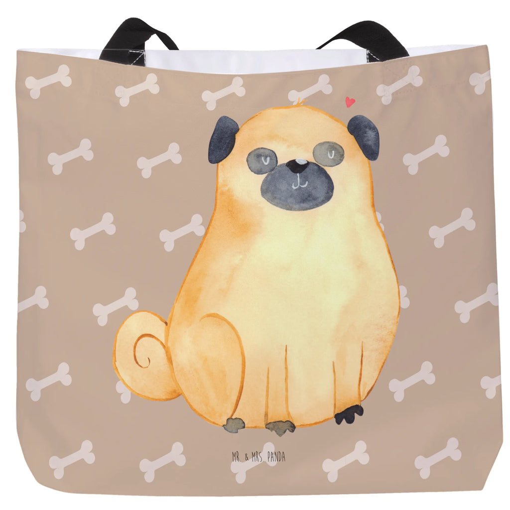 Shopper Mops Beutel, Einkaufstasche, Tasche, Strandtasche, Einkaufsbeutel, Shopper, Schultasche, Freizeittasche, Tragebeutel, Schulbeutel, Alltagstasche, Hund, Hundemotiv, Haustier, Hunderasse, Tierliebhaber, Hundebesitzer, Sprüche, Mops, Liebe, Hundeliebe