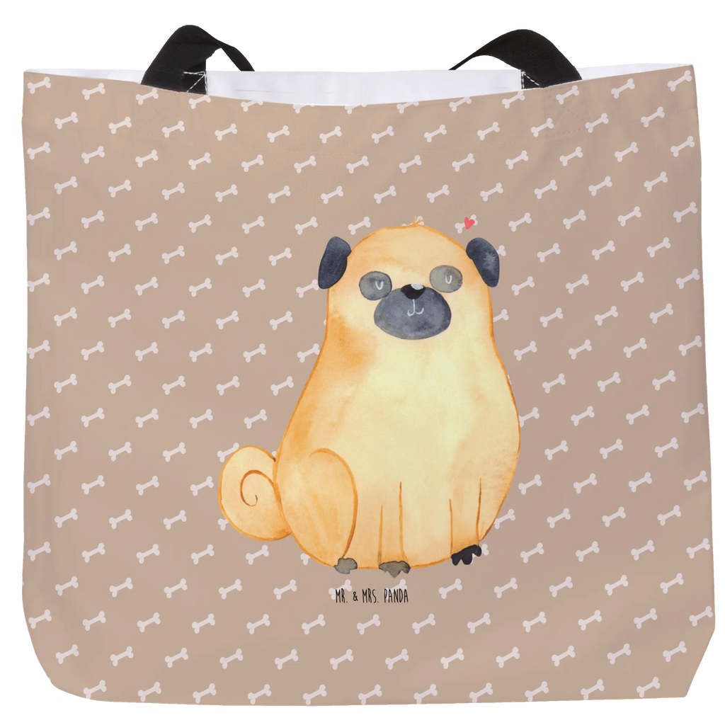 Shopper Mops Beutel, Einkaufstasche, Tasche, Strandtasche, Einkaufsbeutel, Shopper, Schultasche, Freizeittasche, Tragebeutel, Schulbeutel, Alltagstasche, Hund, Hundemotiv, Haustier, Hunderasse, Tierliebhaber, Hundebesitzer, Sprüche, Mops, Liebe, Hundeliebe