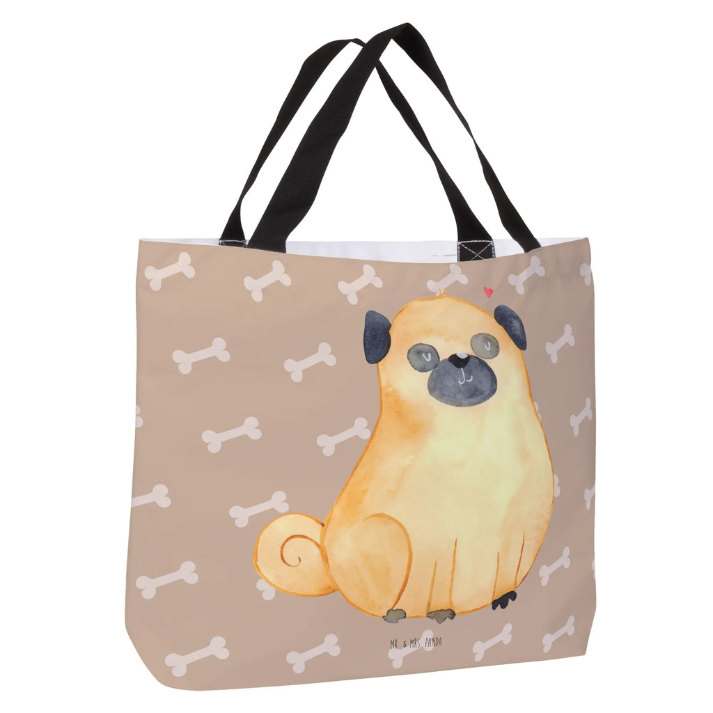 Shopper Mops Beutel, Einkaufstasche, Tasche, Strandtasche, Einkaufsbeutel, Shopper, Schultasche, Freizeittasche, Tragebeutel, Schulbeutel, Alltagstasche, Hund, Hundemotiv, Haustier, Hunderasse, Tierliebhaber, Hundebesitzer, Sprüche, Mops, Liebe, Hundeliebe