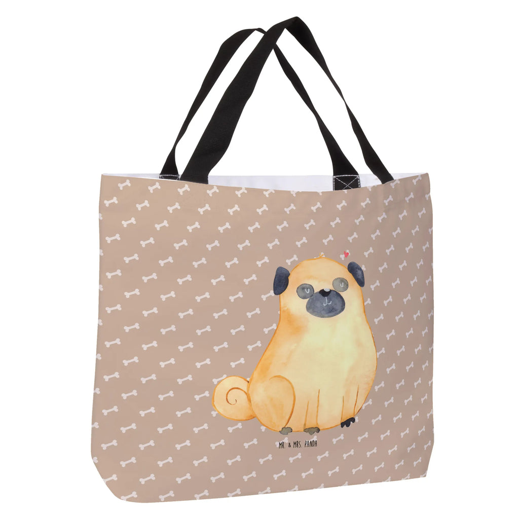 Shopper Mops Beutel, Einkaufstasche, Tasche, Strandtasche, Einkaufsbeutel, Shopper, Schultasche, Freizeittasche, Tragebeutel, Schulbeutel, Alltagstasche, Hund, Hundemotiv, Haustier, Hunderasse, Tierliebhaber, Hundebesitzer, Sprüche, Mops, Liebe, Hundeliebe