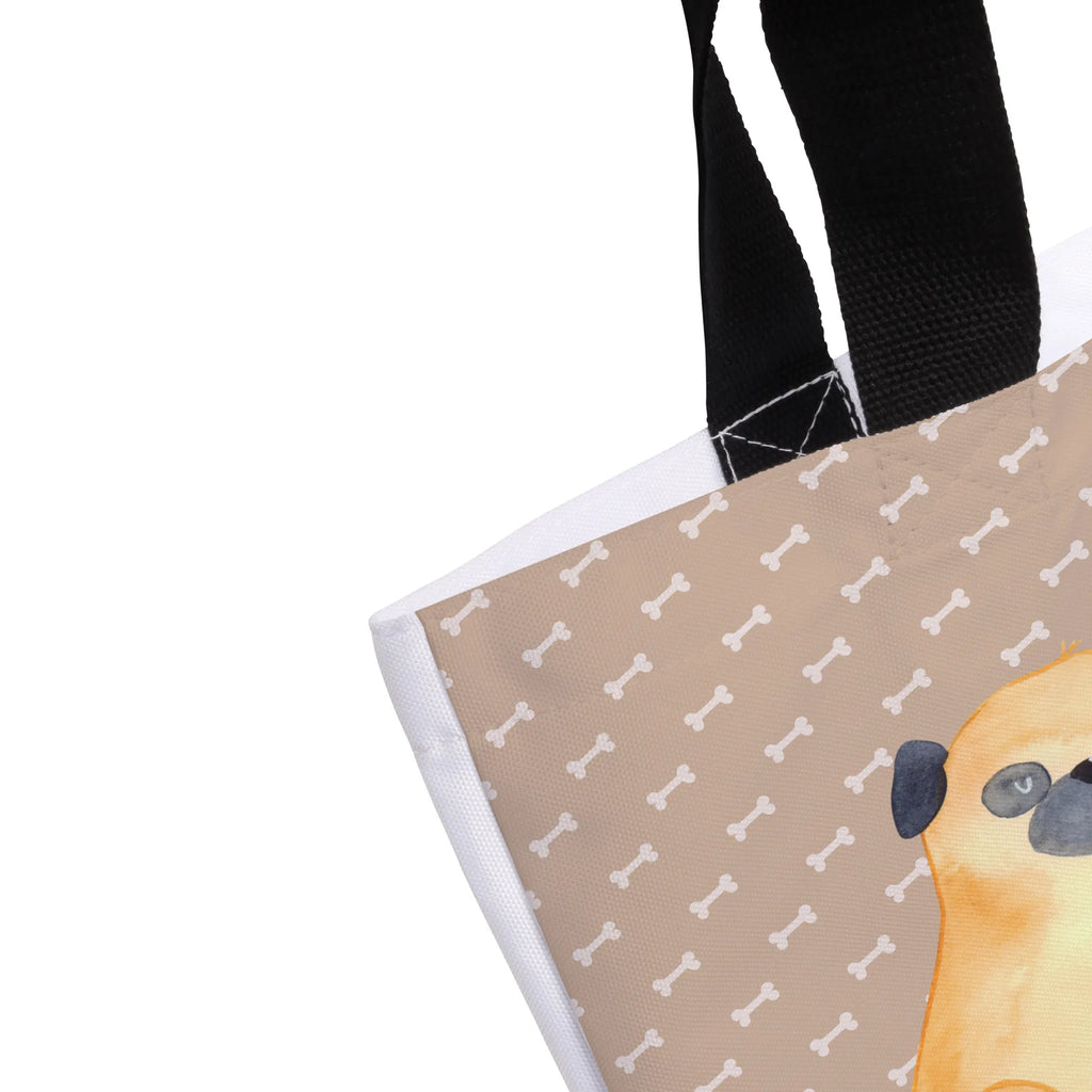 Shopper Mops Beutel, Einkaufstasche, Tasche, Strandtasche, Einkaufsbeutel, Shopper, Schultasche, Freizeittasche, Tragebeutel, Schulbeutel, Alltagstasche, Hund, Hundemotiv, Haustier, Hunderasse, Tierliebhaber, Hundebesitzer, Sprüche, Mops, Liebe, Hundeliebe