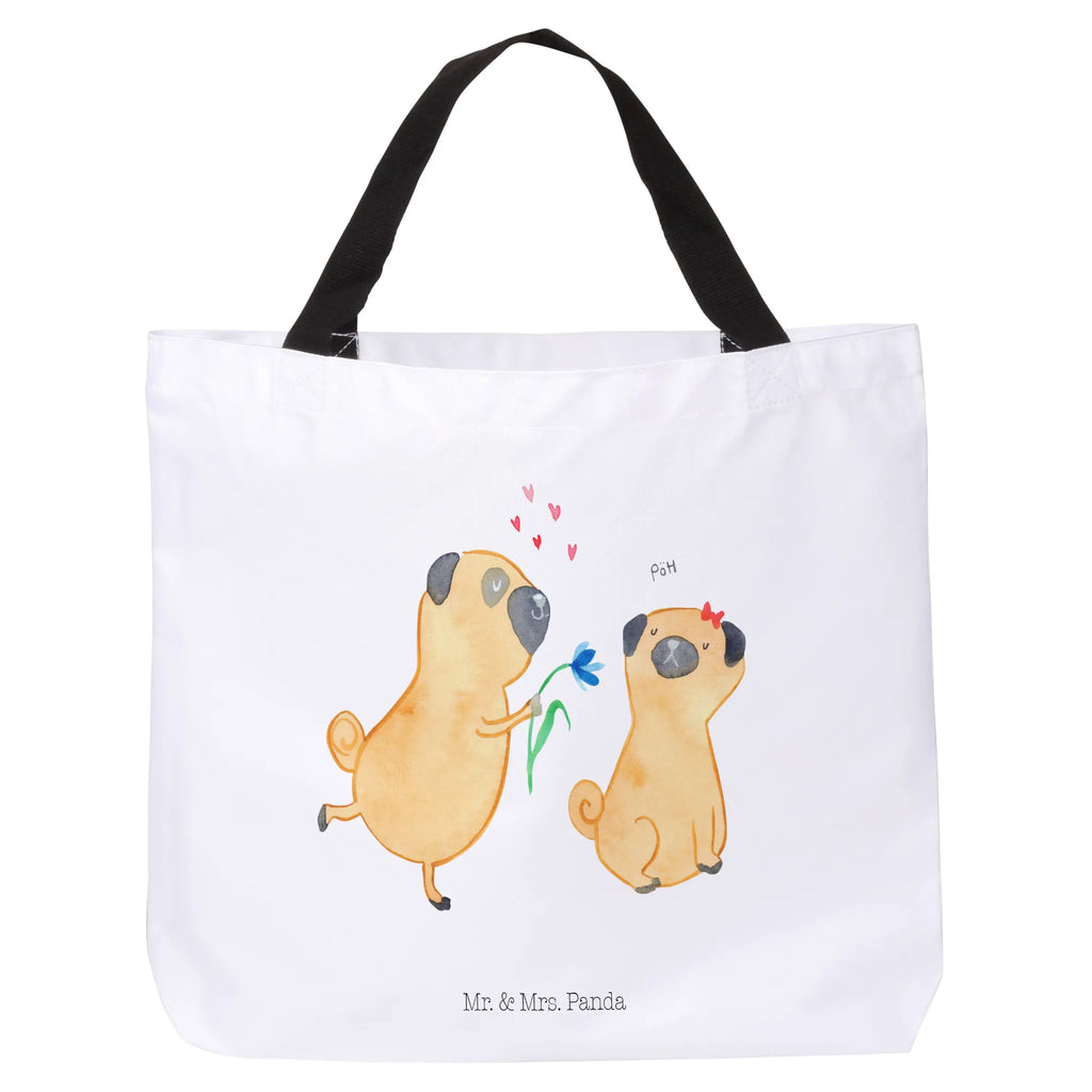 Shopper Mops verliebt Beutel, Einkaufstasche, Tasche, Strandtasche, Einkaufsbeutel, Shopper, Schultasche, Freizeittasche, Tragebeutel, Schulbeutel, Alltagstasche, Hund, Hundemotiv, Haustier, Hunderasse, Tierliebhaber, Hundebesitzer, Sprüche, Mops, Möpse, Hundeliebe, verliebt, Liebe, Liebesspruch. Verlobt, Geschenk Freund, Partner