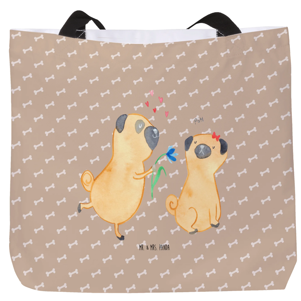 Shopper Mops verliebt Beutel, Einkaufstasche, Tasche, Strandtasche, Einkaufsbeutel, Shopper, Schultasche, Freizeittasche, Tragebeutel, Schulbeutel, Alltagstasche, Hund, Hundemotiv, Haustier, Hunderasse, Tierliebhaber, Hundebesitzer, Sprüche, Mops, Möpse, Hundeliebe, verliebt, Liebe, Liebesspruch. Verlobt, Geschenk Freund, Partner