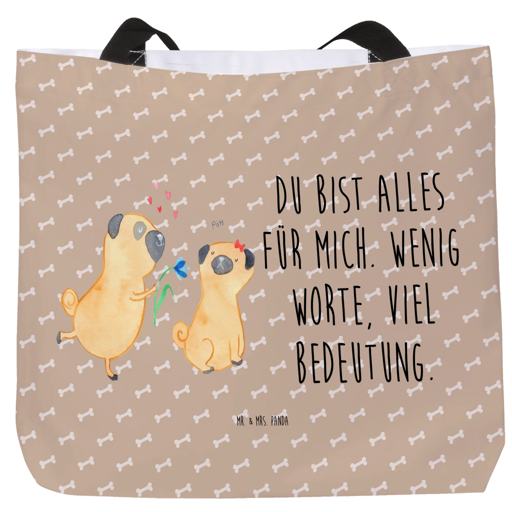 Shopper Mops Verliebt Beutel, Einkaufstasche, Tasche, Strandtasche, Einkaufsbeutel, Shopper, Schultasche, Freizeittasche, Tragebeutel, Schulbeutel, Alltagstasche, Hund, Hundemotiv, Haustier, Hunderasse, Tierliebhaber, Hundebesitzer, Sprüche, Mops, Möpse, Hundeliebe, verliebt, Liebe, Liebesspruch. Verlobt, Geschenk Freund, Partner