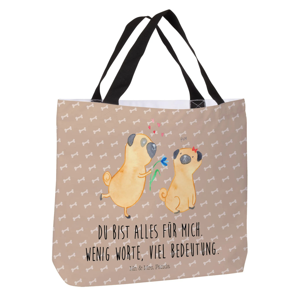 Shopper Mops verliebt Beutel, Einkaufstasche, Tasche, Strandtasche, Einkaufsbeutel, Shopper, Schultasche, Freizeittasche, Tragebeutel, Schulbeutel, Alltagstasche, Hund, Hundemotiv, Haustier, Hunderasse, Tierliebhaber, Hundebesitzer, Sprüche, Mops, Möpse, Hundeliebe, verliebt, Liebe, Liebesspruch. Verlobt, Geschenk Freund, Partner