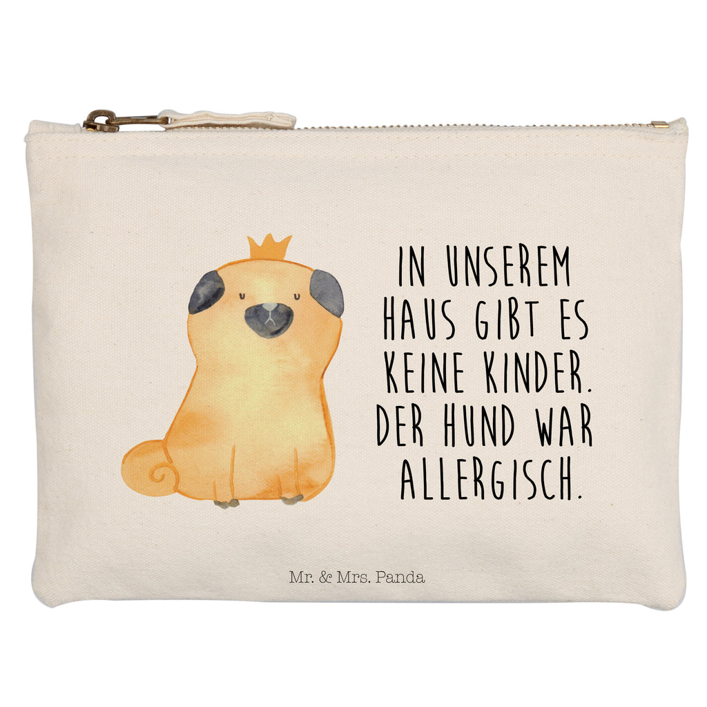 Schminktasche Mops Krone Schminktasche, Kosmetiktasche, Kosmetikbeutel, Stiftemäppchen, Etui, Federmappe, Makeup, XXL, Schminketui, Kosmetiketui, Schlamperetui, Hund, Hundemotiv, Haustier, Hunderasse, Tierliebhaber, Hundebesitzer, Sprüche, Mops, allergisch, kinderlos, Hausregel, Hundebesitzer. Spruch, lustig