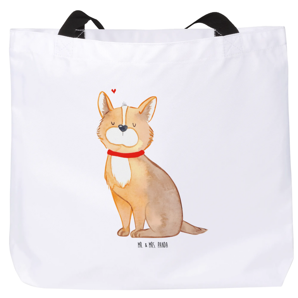 Shopper Hund Glück Beutel, Einkaufstasche, Tasche, Strandtasche, Einkaufsbeutel, Shopper, Schultasche, Freizeittasche, Tragebeutel, Schulbeutel, Alltagstasche, Hund, Hundemotiv, Haustier, Hunderasse, Tierliebhaber, Hundebesitzer, Sprüche, Corgie, Hundeliebe, Spruch, Hundemama, Liebe