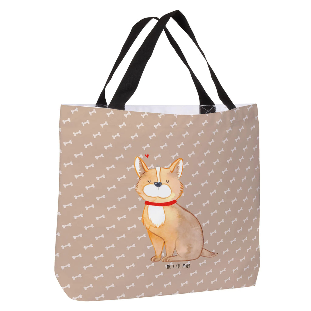 Shopper Hund Glück Beutel, Einkaufstasche, Tasche, Strandtasche, Einkaufsbeutel, Shopper, Schultasche, Freizeittasche, Tragebeutel, Schulbeutel, Alltagstasche, Hund, Hundemotiv, Haustier, Hunderasse, Tierliebhaber, Hundebesitzer, Sprüche, Corgie, Hundeliebe, Spruch, Hundemama, Liebe