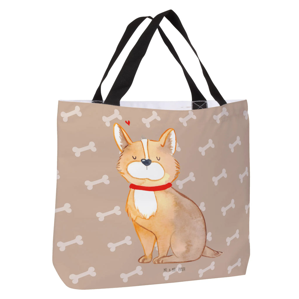 Shopper Hund Glück Beutel, Einkaufstasche, Tasche, Strandtasche, Einkaufsbeutel, Shopper, Schultasche, Freizeittasche, Tragebeutel, Schulbeutel, Alltagstasche, Hund, Hundemotiv, Haustier, Hunderasse, Tierliebhaber, Hundebesitzer, Sprüche, Corgie, Hundeliebe, Spruch, Hundemama, Liebe