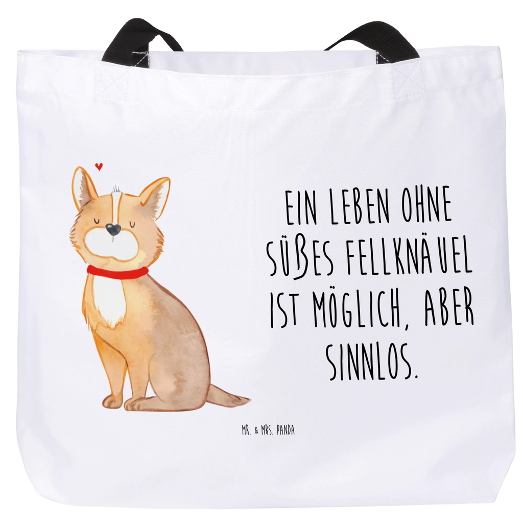 Shopper Hund Glück Beutel, Einkaufstasche, Tasche, Strandtasche, Einkaufsbeutel, Shopper, Schultasche, Freizeittasche, Tragebeutel, Schulbeutel, Alltagstasche, Hund, Hundemotiv, Haustier, Hunderasse, Tierliebhaber, Hundebesitzer, Sprüche, Corgie, Hundeliebe, Spruch, Hundemama, Liebe