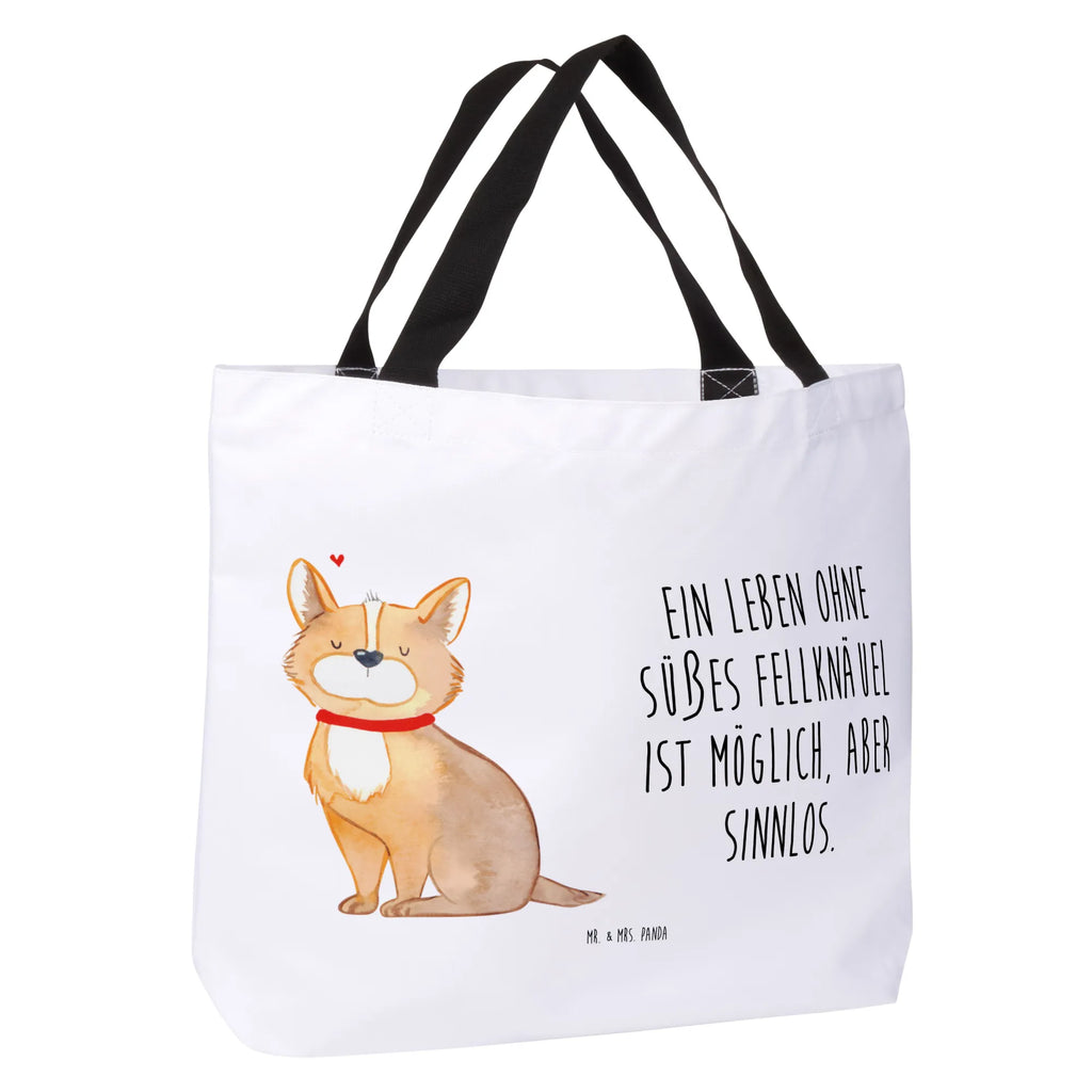 Shopper Hund Glück Beutel, Einkaufstasche, Tasche, Strandtasche, Einkaufsbeutel, Shopper, Schultasche, Freizeittasche, Tragebeutel, Schulbeutel, Alltagstasche, Hund, Hundemotiv, Haustier, Hunderasse, Tierliebhaber, Hundebesitzer, Sprüche, Corgie, Hundeliebe, Spruch, Hundemama, Liebe