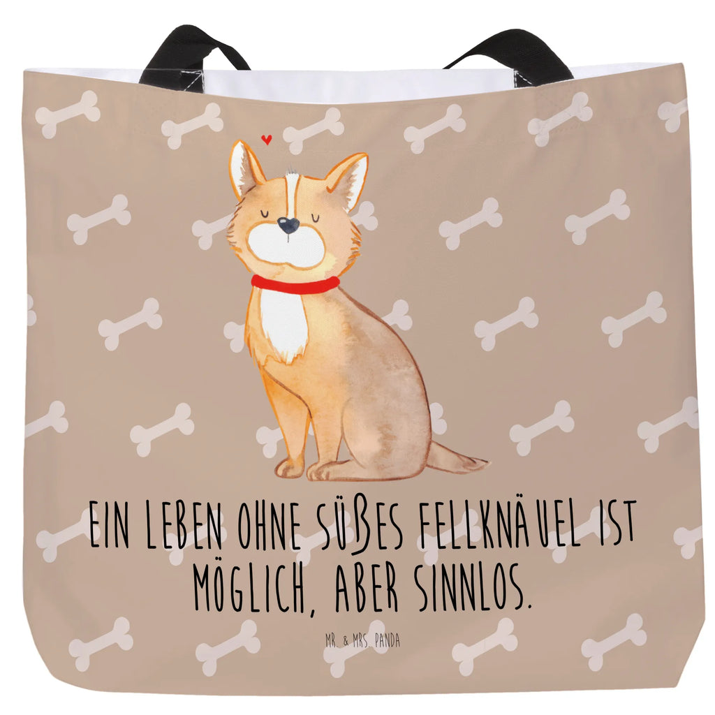 Shopper Hund Glück Beutel, Einkaufstasche, Tasche, Strandtasche, Einkaufsbeutel, Shopper, Schultasche, Freizeittasche, Tragebeutel, Schulbeutel, Alltagstasche, Hund, Hundemotiv, Haustier, Hunderasse, Tierliebhaber, Hundebesitzer, Sprüche, Corgie, Hundeliebe, Spruch, Hundemama, Liebe