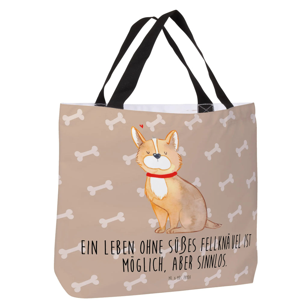 Shopper Hund Glück Beutel, Einkaufstasche, Tasche, Strandtasche, Einkaufsbeutel, Shopper, Schultasche, Freizeittasche, Tragebeutel, Schulbeutel, Alltagstasche, Hund, Hundemotiv, Haustier, Hunderasse, Tierliebhaber, Hundebesitzer, Sprüche, Corgie, Hundeliebe, Spruch, Hundemama, Liebe