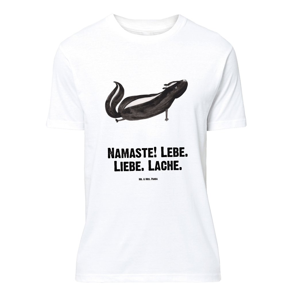 T-Shirt Standard Stinktier Yoga T-Shirt, Shirt, Tshirt, Lustiges T-Shirt, T-Shirt mit Spruch, Party, Junggesellenabschied, Jubiläum, Geburstag, Herrn, Damen, Männer, Frauen, Schlafshirt, Nachthemd, Sprüche, Stinktier, Skunk, Wildtier, Raubtier, Stinker, Stinki, Yoga, Namaste, Lebe, Liebe, Lache