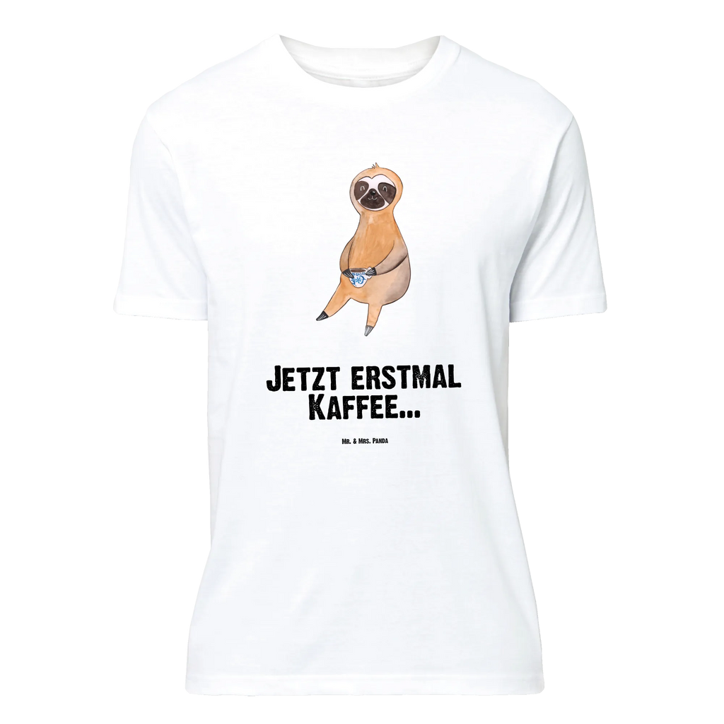 T-Shirt Standard Faultier Kaffee T-Shirt, Shirt, Tshirt, Lustiges T-Shirt, T-Shirt mit Spruch, Party, Junggesellenabschied, Jubiläum, Geburstag, Herrn, Damen, Männer, Frauen, Schlafshirt, Nachthemd, Sprüche, Faultier, Faultier Geschenk, Faultier Deko, Faultiere, faul, Lieblingstier, Kaffee, erster Kaffee, Morgenmuffel, Frühaufsteher, Kaffeetasse, Genießer, Coffee, Kaffeegetränk