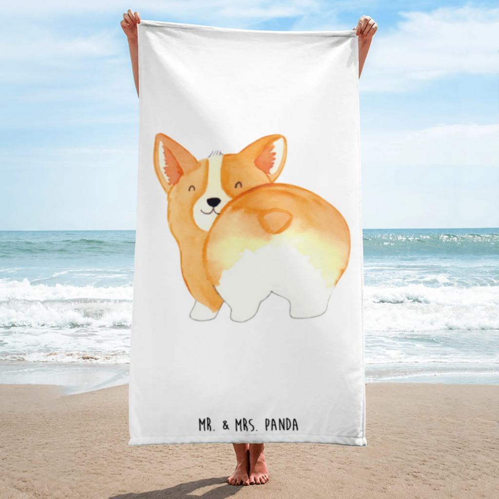 XL Badehandtuch Corgi Po Handtuch, Badetuch, Duschtuch, Strandtuch, Saunatuch, Hund, Hundemotiv, Haustier, Hunderasse, Tierliebhaber, Hundebesitzer, Sprüche, Corgie, Hundeliebe, Motivation, Selbstliebe, Spruch