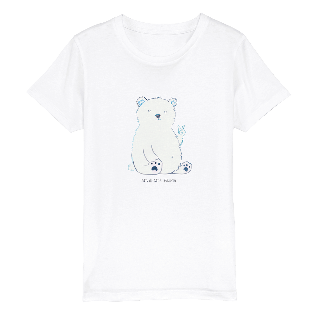 Organic Kinder T-Shirt Eisbär Faul Kinder T-Shirt, Kinder T-Shirt Mädchen, Kinder T-Shirt Jungen, Bär, Teddy, Teddybär, Eisbär, Nordpol, Faul, Entspannen, Relaxen, Büro, Arbeit, Bürojob, Arbeitsplatz, Homeoffice