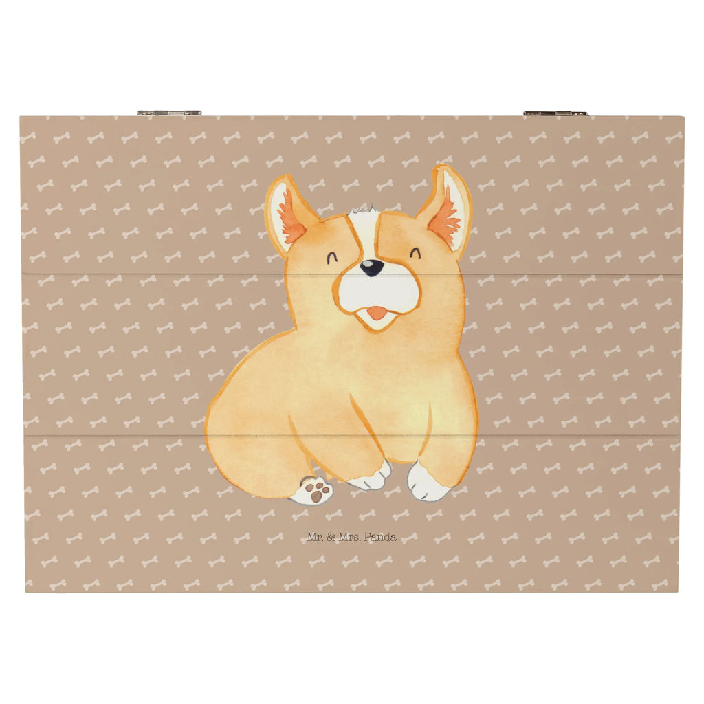 Holzkiste Corgie Holzkiste, Kiste, Schatzkiste, Truhe, Schatulle, XXL, Erinnerungsbox, Erinnerungskiste, Dekokiste, Aufbewahrungsbox, Geschenkbox, Geschenkdose, Hund, Hundemotiv, Haustier, Hunderasse, Tierliebhaber, Hundebesitzer, Sprüche, Corgie, Welsh Corgie Pembroke, britisch, Motivation, Spruch, Hundespruch, Lebensfreude