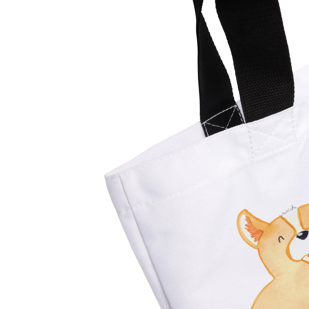 Shopper Corgie Beutel, Einkaufstasche, Tasche, Strandtasche, Einkaufsbeutel, Shopper, Schultasche, Freizeittasche, Tragebeutel, Schulbeutel, Alltagstasche, Hund, Hundemotiv, Haustier, Hunderasse, Tierliebhaber, Hundebesitzer, Sprüche, Corgie, Welsh Corgie Pembroke, britisch, Motivation, Spruch, Hundespruch, Lebensfreude