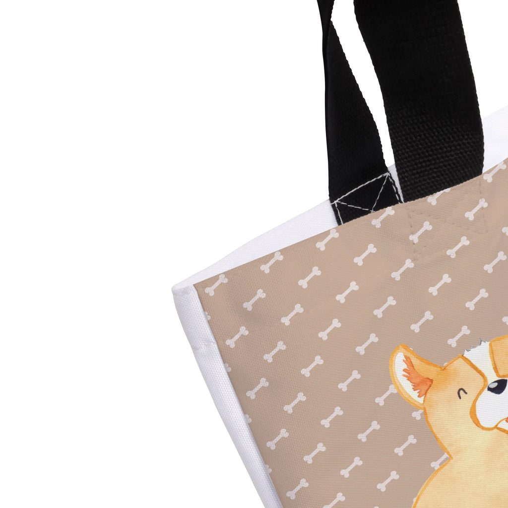 Shopper Corgie Beutel, Einkaufstasche, Tasche, Strandtasche, Einkaufsbeutel, Shopper, Schultasche, Freizeittasche, Tragebeutel, Schulbeutel, Alltagstasche, Hund, Hundemotiv, Haustier, Hunderasse, Tierliebhaber, Hundebesitzer, Sprüche, Corgie, Welsh Corgie Pembroke, britisch, Motivation, Spruch, Hundespruch, Lebensfreude