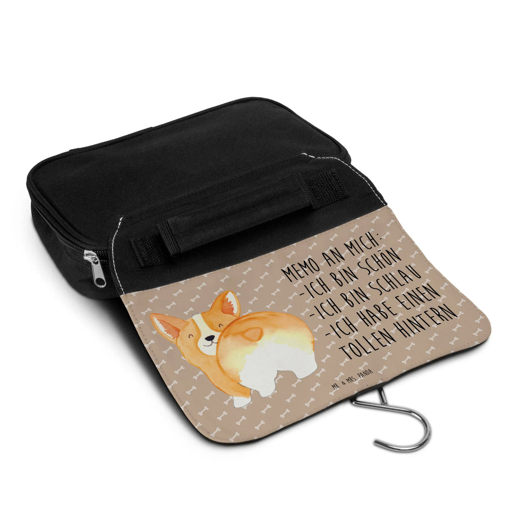 Kulturbeutel Corgi Po Kulturbeutel, Zum Aufhängen, Waschtasche, Kosmetiktasche, Damen, Herren, Aufbewahrungstasche, Schminktasche, Kosmetikbeutel, Organizer, Kulturtasche, Schminkutensil, Hund, Hundemotiv, Haustier, Hunderasse, Tierliebhaber, Hundebesitzer, Sprüche, Corgie, Hundeliebe, Motivation, Selbstliebe, Spruch