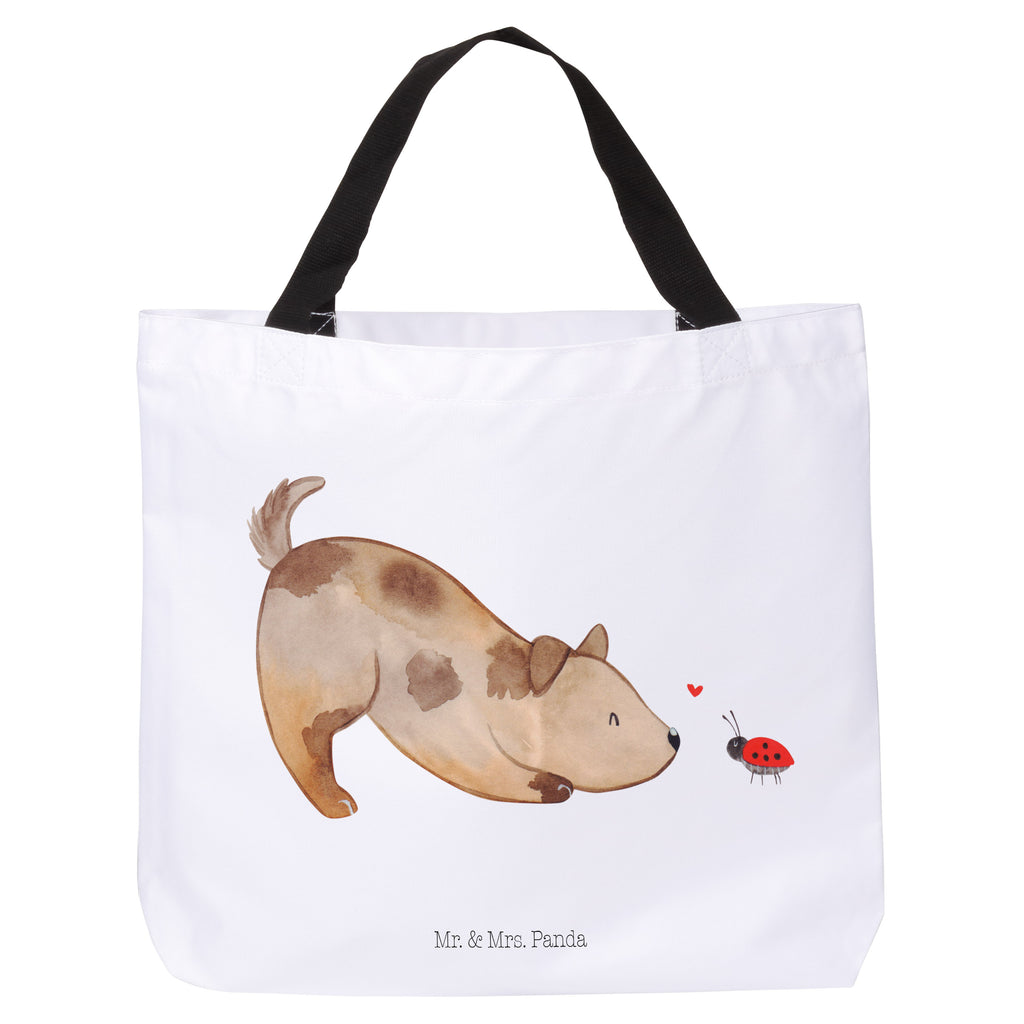 Shopper Hund Marienkäfer Beutel, Einkaufstasche, Tasche, Strandtasche, Einkaufsbeutel, Shopper, Schultasche, Freizeittasche, Tragebeutel, Schulbeutel, Alltagstasche, Hund, Hundemotiv, Haustier, Hunderasse, Tierliebhaber, Hundebesitzer, Sprüche, Hunde, Hundespruch, Marienkäfer, Mischling, Mischlinghund