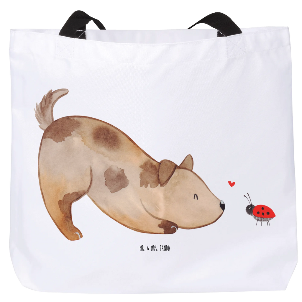 Shopper Hund Marienkäfer Beutel, Einkaufstasche, Tasche, Strandtasche, Einkaufsbeutel, Shopper, Schultasche, Freizeittasche, Tragebeutel, Schulbeutel, Alltagstasche, Hund, Hundemotiv, Haustier, Hunderasse, Tierliebhaber, Hundebesitzer, Sprüche, Hunde, Hundespruch, Marienkäfer, Mischling, Mischlinghund