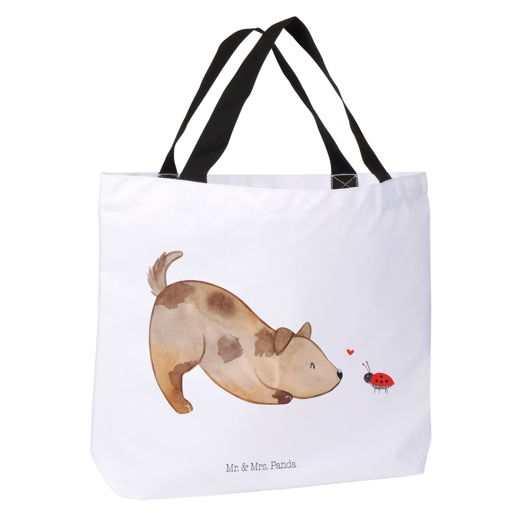 Shopper Hund Marienkäfer Beutel, Einkaufstasche, Tasche, Strandtasche, Einkaufsbeutel, Shopper, Schultasche, Freizeittasche, Tragebeutel, Schulbeutel, Alltagstasche, Hund, Hundemotiv, Haustier, Hunderasse, Tierliebhaber, Hundebesitzer, Sprüche, Hunde, Hundespruch, Marienkäfer, Mischling, Mischlinghund