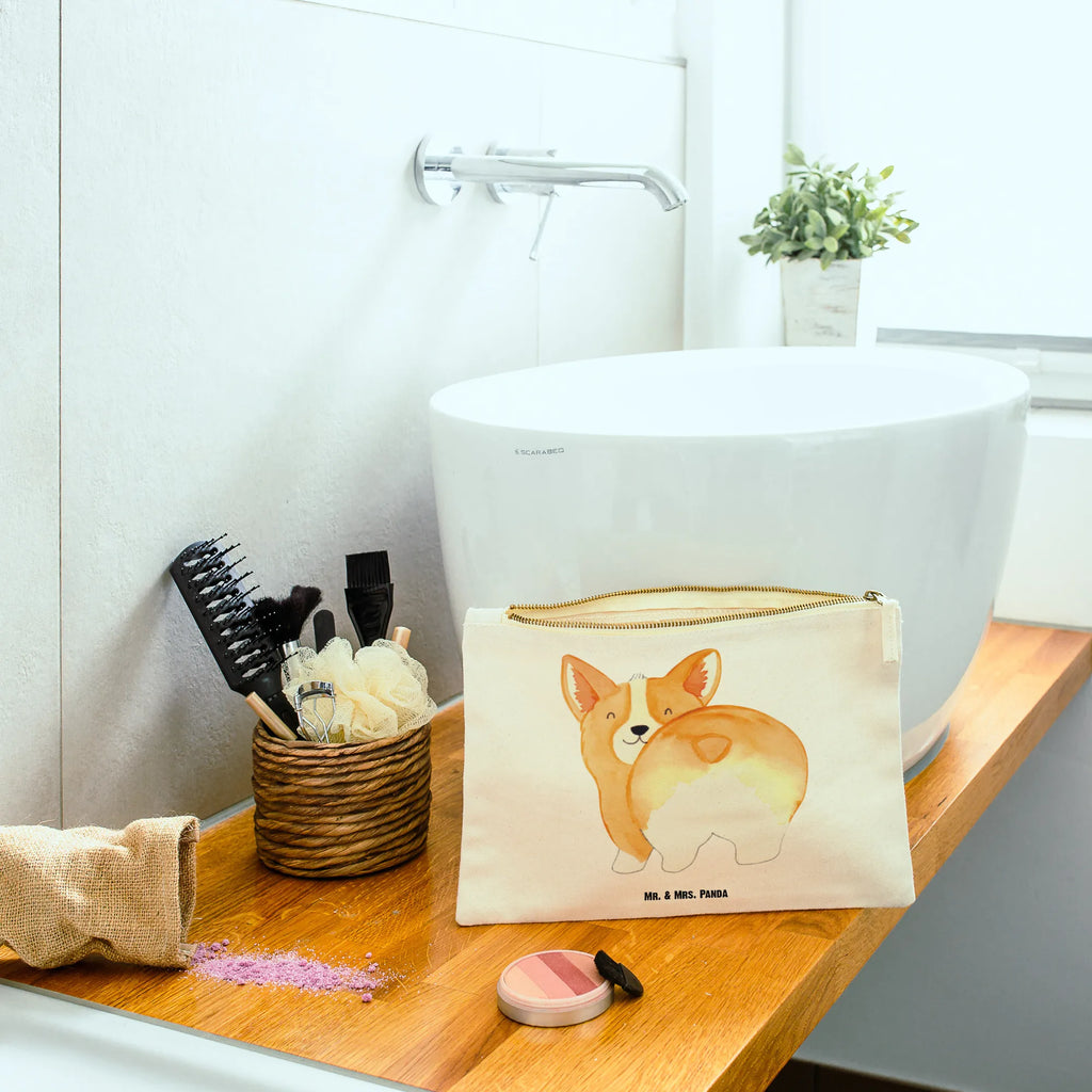 Schminktasche Corgi Po Schminktasche, Kosmetiktasche, Kosmetikbeutel, Stiftemäppchen, Etui, Federmappe, Makeup, XXL, Schminketui, Kosmetiketui, Schlamperetui, Hund, Hundemotiv, Haustier, Hunderasse, Tierliebhaber, Hundebesitzer, Sprüche, Corgie, Hundeliebe, Motivation, Selbstliebe, Spruch