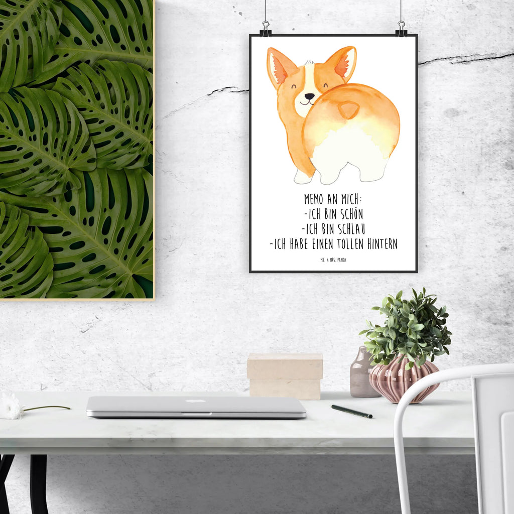 Poster Corgi Po Poster, Wandposter, Bild, Wanddeko, Küchenposter, Kinderposter, Wanddeko Bild, Raumdekoration, Wanddekoration, Handgemaltes Poster, Mr. & Mrs. Panda Poster, Designposter, Kunstdruck, Posterdruck, Hund, Hundemotiv, Haustier, Hunderasse, Tierliebhaber, Hundebesitzer, Sprüche, Corgie, Hundeliebe, Motivation, Selbstliebe, Spruch