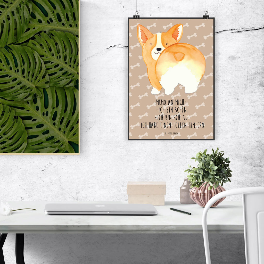 Poster Corgi Po Poster, Wandposter, Bild, Wanddeko, Küchenposter, Kinderposter, Wanddeko Bild, Raumdekoration, Wanddekoration, Handgemaltes Poster, Mr. & Mrs. Panda Poster, Designposter, Kunstdruck, Posterdruck, Hund, Hundemotiv, Haustier, Hunderasse, Tierliebhaber, Hundebesitzer, Sprüche, Corgie, Hundeliebe, Motivation, Selbstliebe, Spruch