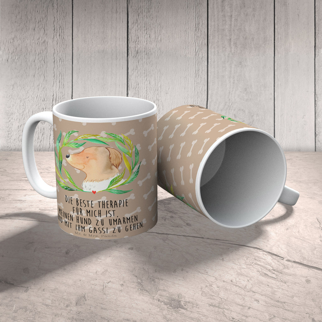 Tasse Hund Blumen Tasse, Kaffeetasse, Teetasse, Becher, Kaffeebecher, Teebecher, Keramiktasse, Porzellantasse, Büro Tasse, Geschenk Tasse, Tasse Sprüche, Tasse Motive, Kaffeetassen, Tasse bedrucken, Designer Tasse, Cappuccino Tassen, Schöne Teetassen, Hund, Hundemotiv, Haustier, Hunderasse, Tierliebhaber, Hundebesitzer, Sprüche, Ranke, Therapie, Selbsttherapie, Hundeliebe, Hundeglück, Hunde