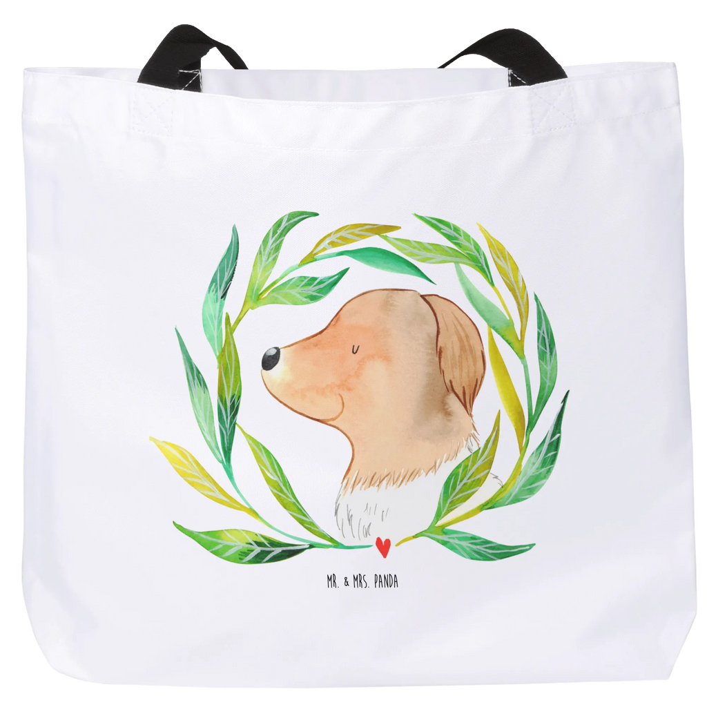 Shopper Hund Blumen Beutel, Einkaufstasche, Tasche, Strandtasche, Einkaufsbeutel, Shopper, Schultasche, Freizeittasche, Tragebeutel, Schulbeutel, Alltagstasche, Hund, Hundemotiv, Haustier, Hunderasse, Tierliebhaber, Hundebesitzer, Sprüche, Ranke, Therapie, Selbsttherapie, Hundeliebe, Hundeglück, Hunde