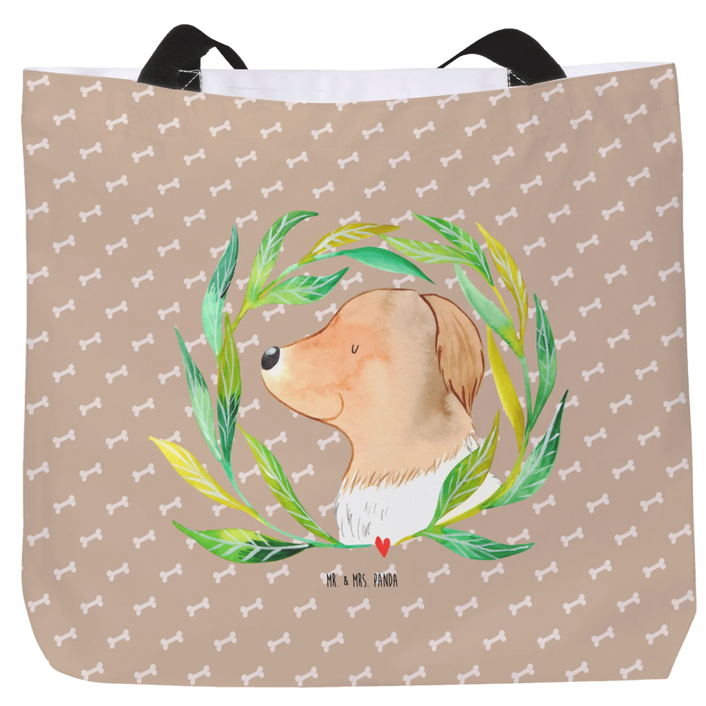 Shopper Hund Blumen Beutel, Einkaufstasche, Tasche, Strandtasche, Einkaufsbeutel, Shopper, Schultasche, Freizeittasche, Tragebeutel, Schulbeutel, Alltagstasche, Hund, Hundemotiv, Haustier, Hunderasse, Tierliebhaber, Hundebesitzer, Sprüche, Ranke, Therapie, Selbsttherapie, Hundeliebe, Hundeglück, Hunde