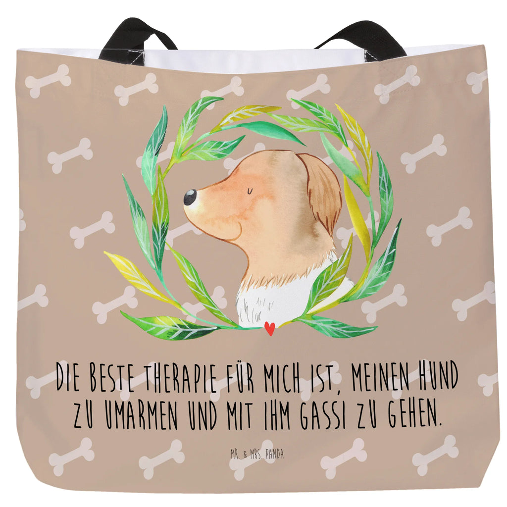 Shopper Hund Blumen Beutel, Einkaufstasche, Tasche, Strandtasche, Einkaufsbeutel, Shopper, Schultasche, Freizeittasche, Tragebeutel, Schulbeutel, Alltagstasche, Hund, Hundemotiv, Haustier, Hunderasse, Tierliebhaber, Hundebesitzer, Sprüche, Ranke, Therapie, Selbsttherapie, Hundeliebe, Hundeglück, Hunde