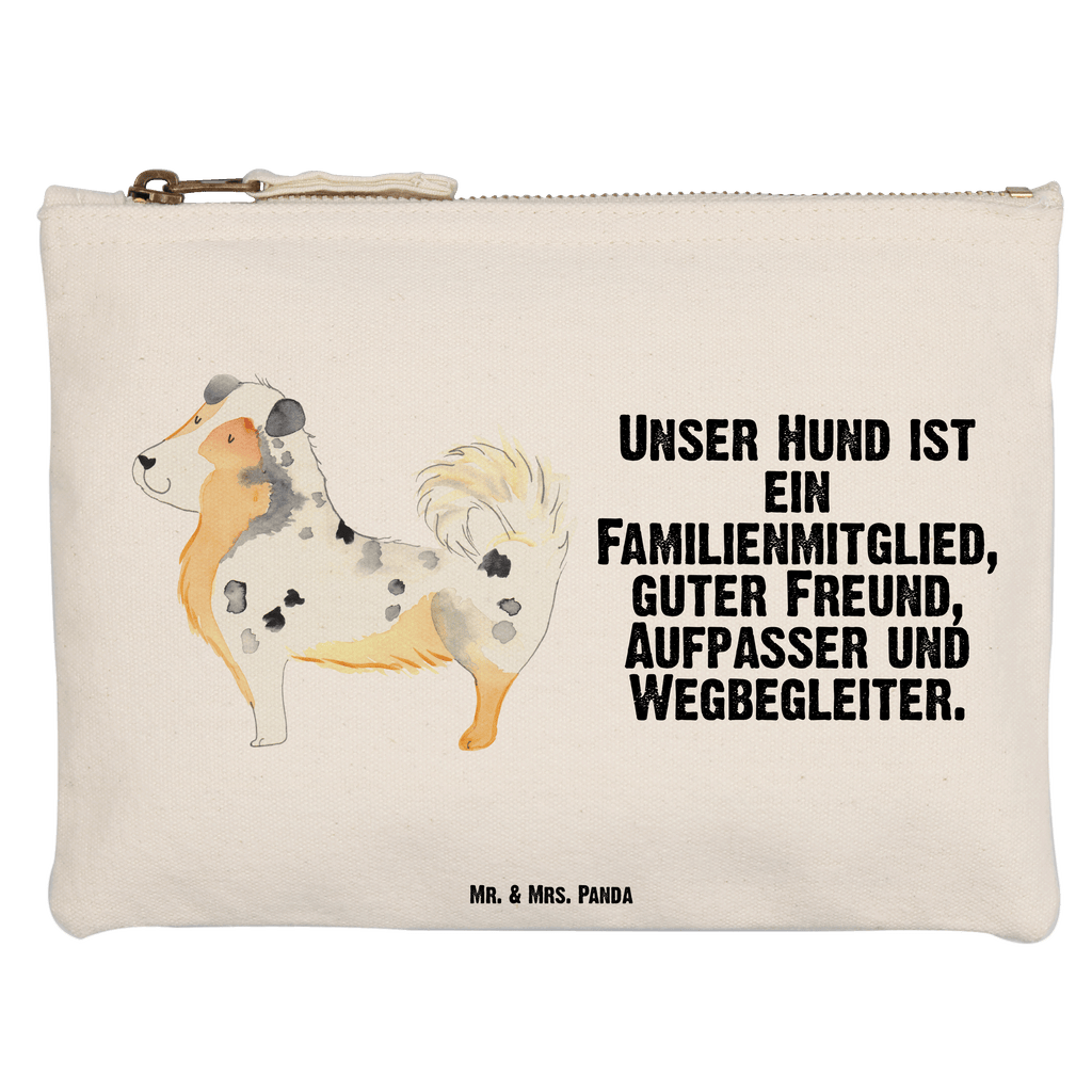 Schminktasche Hund Australien Shepherd Schminktasche, Kosmetiktasche, Kosmetikbeutel, Stiftemäppchen, Etui, Federmappe, Makeup, XXL, Schminketui, Kosmetiketui, Schlamperetui, Hund, Hundemotiv, Haustier, Hunderasse, Tierliebhaber, Hundebesitzer, Sprüche, Australien Shepherd, Shepherd, Hundeliebe, Familienhund, Spruch