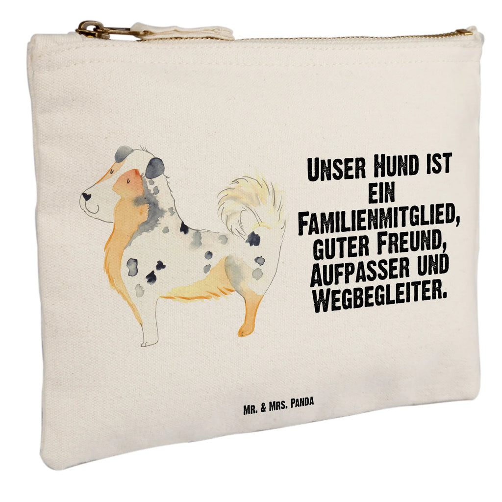 Schminktasche Hund Australien Shepherd Schminktasche, Kosmetiktasche, Kosmetikbeutel, Stiftemäppchen, Etui, Federmappe, Makeup, XXL, Schminketui, Kosmetiketui, Schlamperetui, Hund, Hundemotiv, Haustier, Hunderasse, Tierliebhaber, Hundebesitzer, Sprüche, Australien Shepherd, Shepherd, Hundeliebe, Familienhund, Spruch