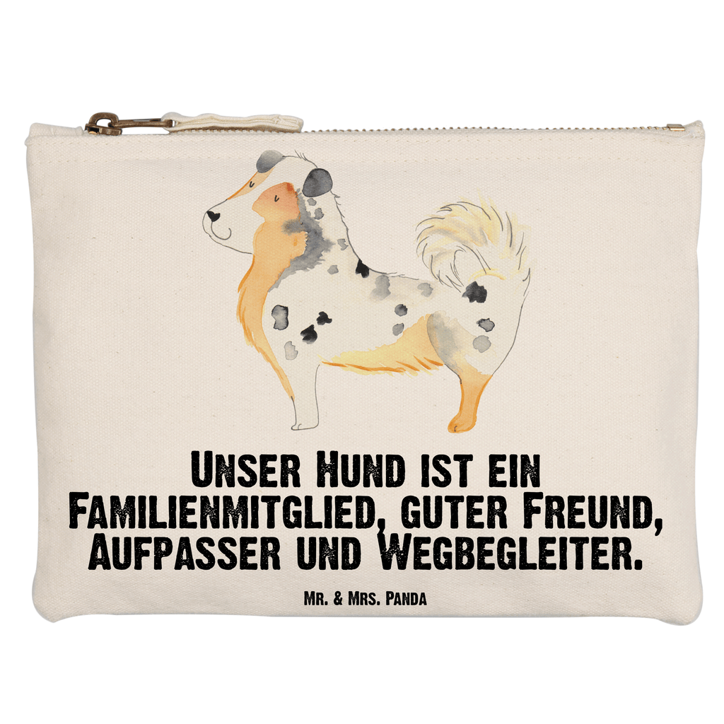 Schminktasche Hund Australien Shepherd Schminktasche, Kosmetiktasche, Kosmetikbeutel, Stiftemäppchen, Etui, Federmappe, Makeup, XXL, Schminketui, Kosmetiketui, Schlamperetui, Hund, Hundemotiv, Haustier, Hunderasse, Tierliebhaber, Hundebesitzer, Sprüche, Australien Shepherd, Shepherd, Hundeliebe, Familienhund, Spruch