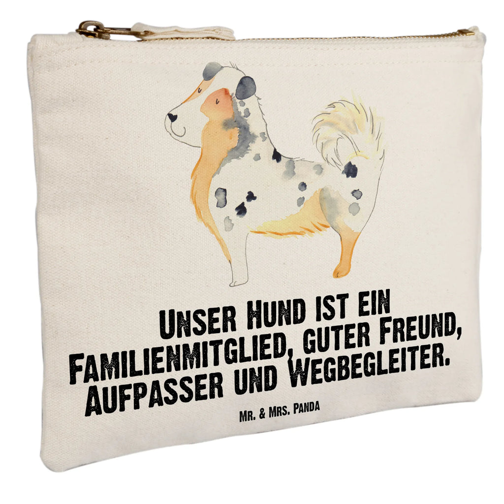 Schminktasche Hund Australien Shepherd Schminktasche, Kosmetiktasche, Kosmetikbeutel, Stiftemäppchen, Etui, Federmappe, Makeup, XXL, Schminketui, Kosmetiketui, Schlamperetui, Hund, Hundemotiv, Haustier, Hunderasse, Tierliebhaber, Hundebesitzer, Sprüche, Australien Shepherd, Shepherd, Hundeliebe, Familienhund, Spruch