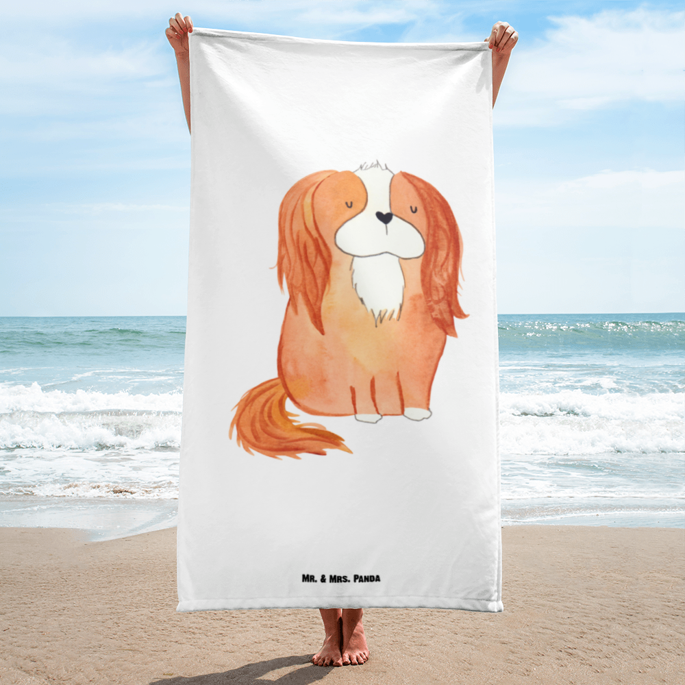 XL Badehandtuch Hund Cavalier King Charles Spaniel Handtuch, Badetuch, Duschtuch, Strandtuch, Saunatuch, Hund, Hundemotiv, Haustier, Hunderasse, Tierliebhaber, Hundebesitzer, Sprüche, Cavalier King Charles Spaniel, Cockerspaniel, Spaniel, Spruch, schönster Hund