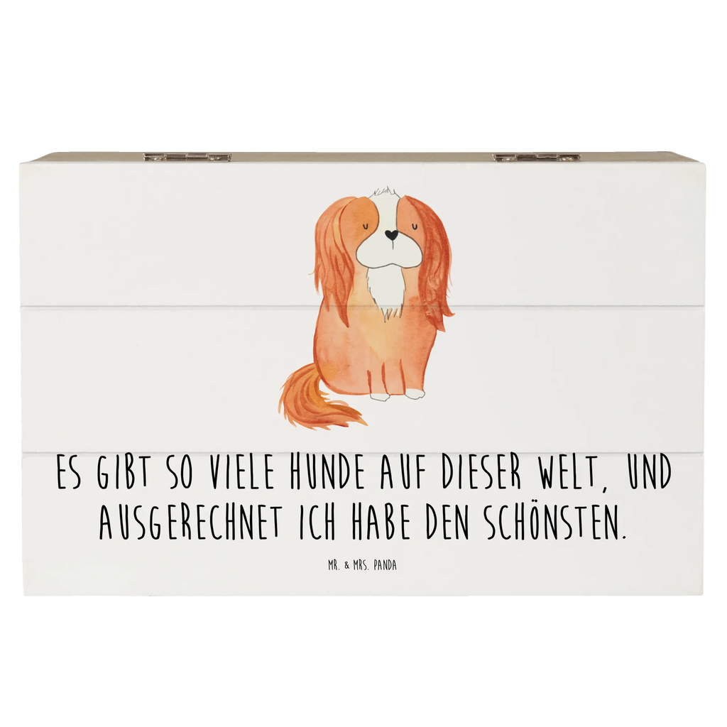 Holzkiste Hund Cavalier King Charles Spaniel Holzkiste, Kiste, Schatzkiste, Truhe, Schatulle, XXL, Erinnerungsbox, Erinnerungskiste, Dekokiste, Aufbewahrungsbox, Geschenkbox, Geschenkdose, Hund, Hundemotiv, Haustier, Hunderasse, Tierliebhaber, Hundebesitzer, Sprüche, Cavalier King Charles Spaniel, Cockerspaniel, Spaniel, Spruch, schönster Hund