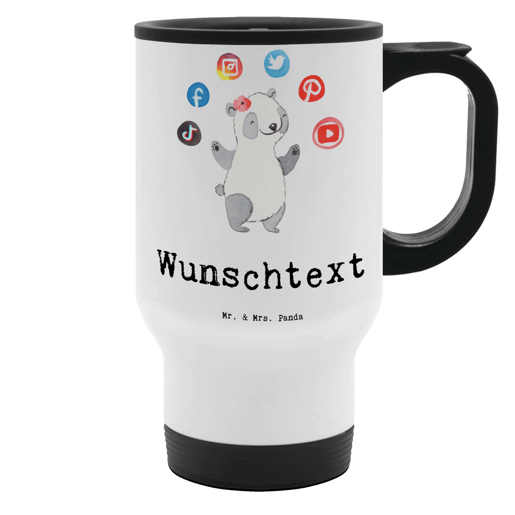 Personalisierter Thermobecher Social Media Managerin mit Herz Personalisierter Thermobecher, Personalisierter To Go Becher, Personalisierte Thermotasse, Personalisierter Kaffeebecher, Personalisierter Isolierbecher, Thermobecher personalisieren, Thermobecher mit Namen, Thermobecher selbst gestalten, Wunschname, Spülmaschinenfest, Bedrucken, Isolierbecher mit Namen, Isolierbecher selbst gestalten, Thermotasse personalisieren, Thermotasse mit Namen, Beruf, Ausbildung, Jubiläum, Abschied, Rente, Kollege, Kollegin, Geschenk, Schenken, Arbeitskollege, Mitarbeiter, Firma, Danke, Dankeschön