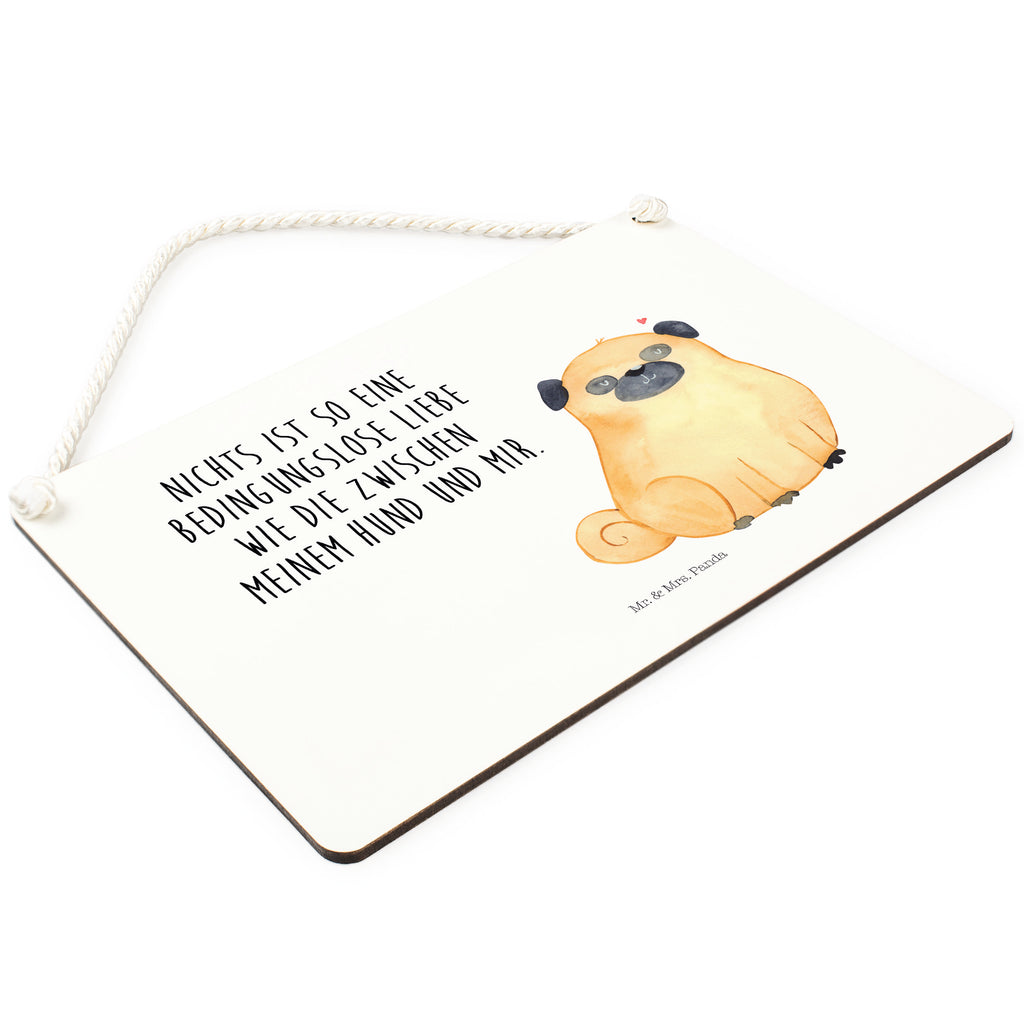 Deko Schild Mops Dekoschild, Deko Schild, Schild, Tür Schild, Türschild, Holzschild, Wandschild, Wanddeko, Hund, Hundemotiv, Haustier, Hunderasse, Tierliebhaber, Hundebesitzer, Sprüche, Mops, Liebe, Hundeliebe